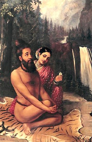 Raja Ravi Varma Vishwamitra and Menaka